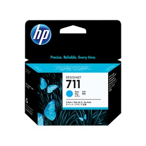 HP 711 CYAN PACK 3 CARTUCHOS ORIGINALES PARA LA IMPRESORA Hp Designjet T120 ePrinter Tinteiros