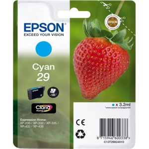 Epson 29 Cyan, Cartucho de tinta original  PARA LA IMPRESORA Epson Expression Home XP-435 Tinteiros