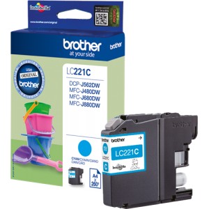 Brother LC221 cyan cartucho de tinta original PARA LA IMPRESORA Brother MFC-J680DW Tinteiros