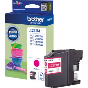 Brother LC221 magenta cartucho de tinta original PARA LA IMPRESORA Brother MFC-J680DW Tinteiros