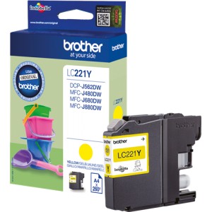 Brother LC221 amarillo cartucho de tinta original PERTENENCIENTE A LA REFERENCIA Brother LC-221 Tinteiros