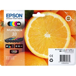 Epson 33 pack colores, cartuchos de tinta original PERTENENCIENTE A LA REFERENCIA Epson 33 y 33XL Tinteiros