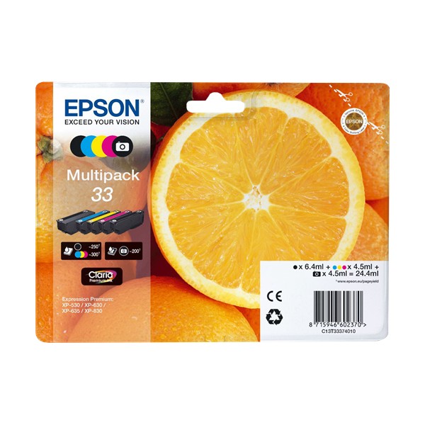 Epson 33 pack colores, tinteiros original Epson 33 pack colores, tinteiros original