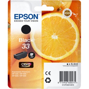 Epson 33 Negro, Cartucho de tinta original PERTENENCIENTE A LA REFERENCIA Epson 33 y 33XL Tinteiros