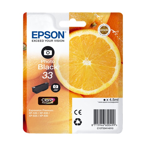Epson 33 Photo Preto, Tinteiro original Epson 33 Photo Preto, Tinteiro original