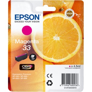 Epson 33 Magenta, Cartucho de tinta original PARA LA IMPRESORA Epson Expression Premium XP-645 Tinteiros