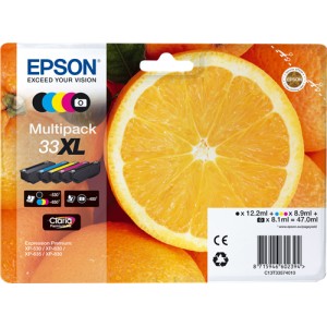 Epson 33XL pack colores, cartuchos de tinta original PARA LA IMPRESORA Epson Expression Premium XP-645 Tinteiros