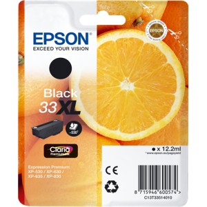 Epson 33XL Negro, Cartucho de tinta original  PERTENENCIENTE A LA REFERENCIA Epson 33 y 33XL Tinteiros