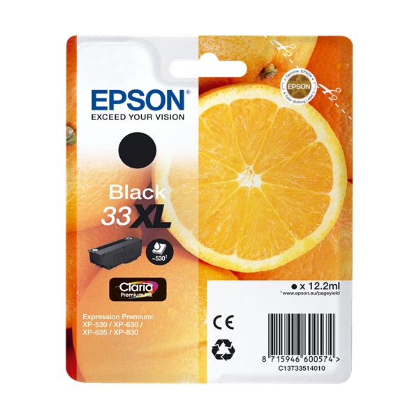Epson 33XL Preto, Tinteiro original Epson 33XL Preto, Tinteiro original