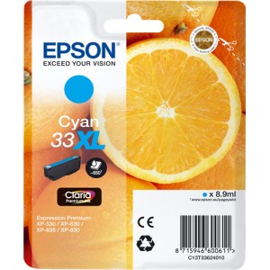 Epson 33XL Cyan, Cartucho de tinta original  PARA LA IMPRESORA Epson Expression Premium XP-645 Tinteiros