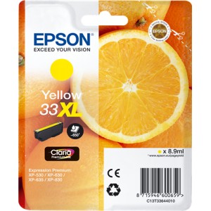 Epson 33XL Amarillo, Cartucho de tinta original PERTENENCIENTE A LA REFERENCIA Epson 33 y 33XL Tinteiros