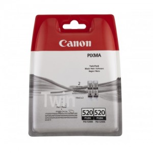 PACK 2 CARTUCHOS CANON PGI-520 NEGRO ORIGINALES PARA LA IMPRESORA Canon Pixma MP980 Tinteiros