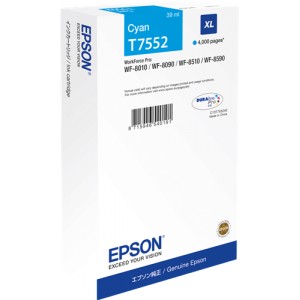 Cartucho Original Epson T7552 cyan  PARA LA IMPRESORA Epson WorkForce Pro WF-8090DW Tinteiros