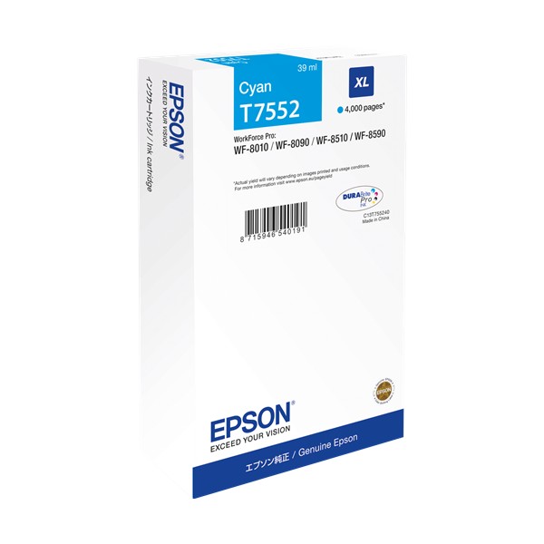 Tinteiro Original Epson T7552 ciano Tinteiro Original Epson T7552 ciano