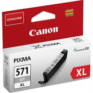 Cartucho de tinta original Canon CLI-571 Gris Alta Capacidad.  PERTENENCIENTE A LA REFERENCIA Canon PGI570 / CLI571 / PGI570XL / CLI571XL Tinteiros