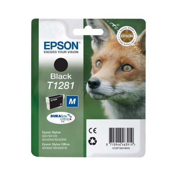 ORIGINAL TINTEIRO EPSON T1281 PRETO C13T12814010 ORIGINAL TINTEIRO EPSON T1281 PRETO C13T12814010