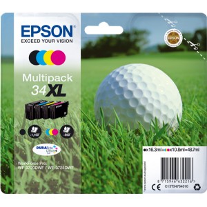 Epson 34XL amarillo, cartucho de tinta original PARA LA IMPRESORA Epson Workforce Pro WF 3725DWF Tinteiros