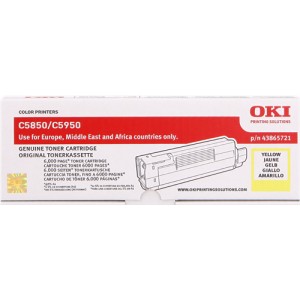 Toner OKI C5850 Amarillo Original PARA LA IMPRESORA OKI C5850DN Toner