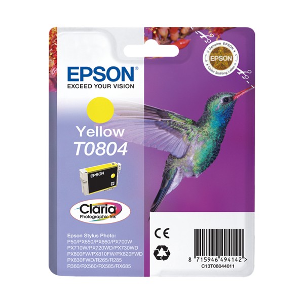 Tinteiro Epson T0804 Amarelo Original Tinteiro Epson T0804 Amarelo Original