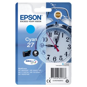 Epson 27 Cyan. T2702 Cartucho de Tinta Original PARA LA IMPRESORA Epson WorkForce WF-3620DWF Tinteiros