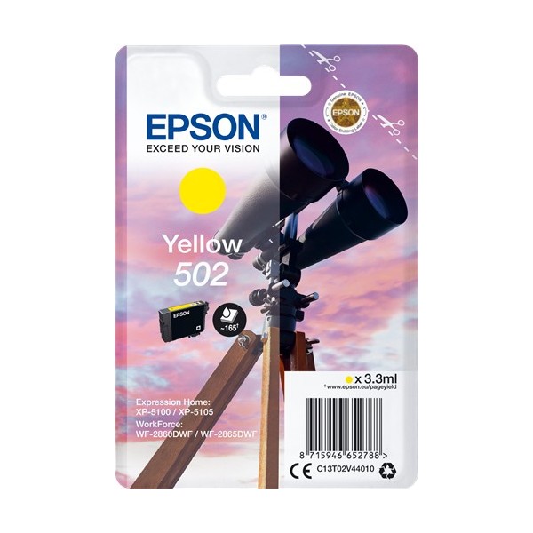 Epson 502 Amarelo Original (C13T02V44010) Epson 502 Amarelo Original (C13T02V44010)