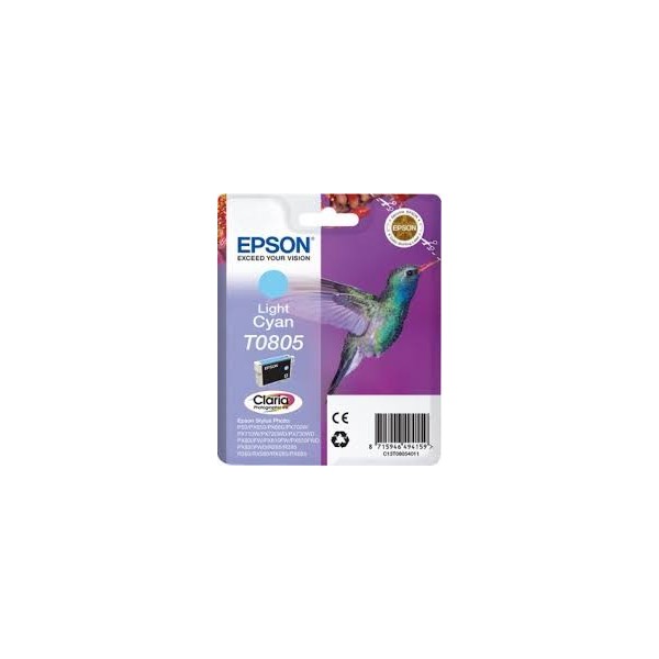Tinteiro Epson T0805 Light Ciano Original Tinteiro Epson T0805 Light Ciano Original