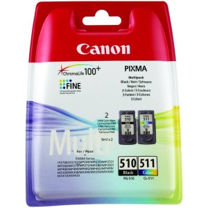 PACK CANON 510+511 ORIGINAL PARA LA IMPRESORA Canon Pixma MP499 Tinteiros