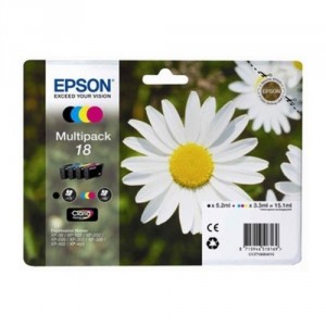 ORIGINAL EPSON 18 MULTIPACK, para impresoras Expression Home XP-102, XP-202, XP-205, XP-30, XP-302 PERTENENCIENTE A LA REFERENCIA Epson 18 / 18XL Tinteiros