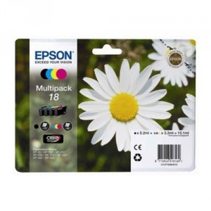 ORIGINAL EPSON 18 MULTIPACK, para impresoras Expression Home XP-102, XP-202, XP-205, XP-30, XP-302 PARA LA IMPRESORA Epson Expression Home XP-405WH Tinteiros