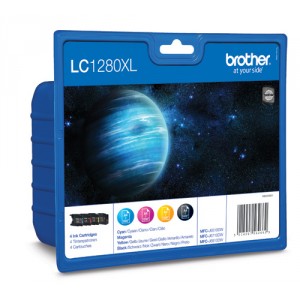 Brother LC1280XL Rainbow pack (4 colores) cartucho de tinta original alta capacidad. PARA LA IMPRESORA Brother MFC-J6710DW Tinteiros