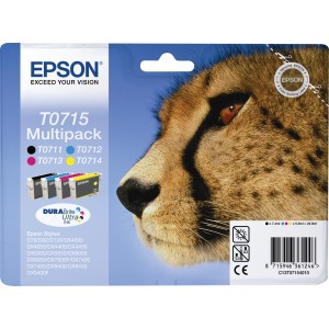 Cartuchos EPSON ORIGINAL 715 PACK NEGRO + COLORES PARA LA IMPRESORA Epson Stylus DX7450 Tinteiros