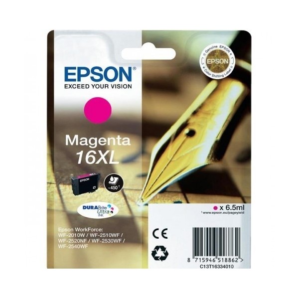 EPSON 16XL MAGENTA ORIGINAL ref. T1633 EPSON 16XL MAGENTA ORIGINAL ref. T1633