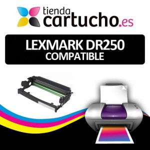 TAMBOR Compatible LEXMARK DR250 para impresoras Lexmark E250 E250D E250DN E350 E350D E350DN E352 E352DN E450 PARA LA IMPRESORA Lexmark E250 Toner