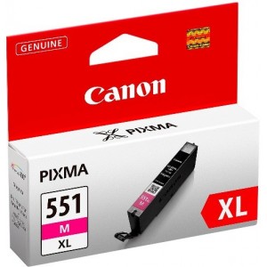 Cartucho ORIGINAL CANON CLI 551XL MAGENTA para impresoras PIXMA iP7250 / MG5450 / MG6350 PERTENENCIENTE A LA REFERENCIA Canon PGI550 / CLI551 / PGI550XL / CLI551XL Tinteiros