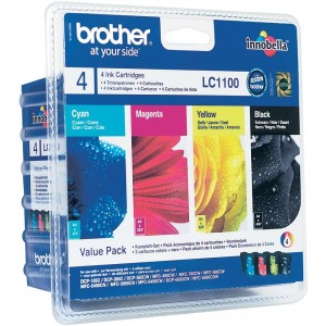 Brother LC1100 Rainbow pack (4 colores) cartucho de tinta original. PARA LA IMPRESORA Brother MFC-6490CW Tinteiros