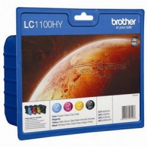 Brother LC1100XL Rainbow pack (4 colores) cartucho de tinta original alta capacidad. PARA LA IMPRESORA Brother MFC-5890CN Tinteiros