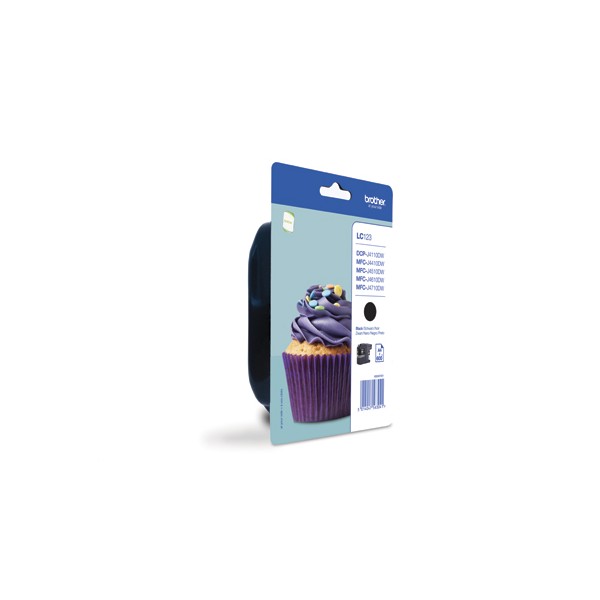 Brother LC123 preto tinteiro original. Brother LC123 preto tinteiro original.