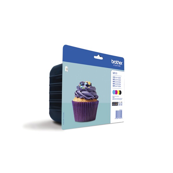 Brother LC123 Rainbow pack (4 colores) tinteiro original. Brother LC123 Rainbow pack (4 colores) tinteiro original.