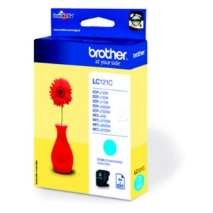 Brother LC121 cian cartucho de tinta original. PARA LA IMPRESORA Brother DCP-J132W Tinteiros