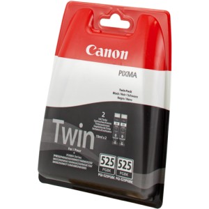 Canon PGI-525BK negro PACK 2 cartuchos de tinta original. PARA LA IMPRESORA Canon Pixma IX6250 Tinteiros