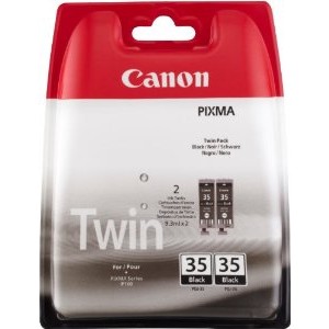 Canon PGI-35BK negro PACK 2 cartuchos de tinta original. PARA LA IMPRESORA Canon Pixma IP100 Tinteiros