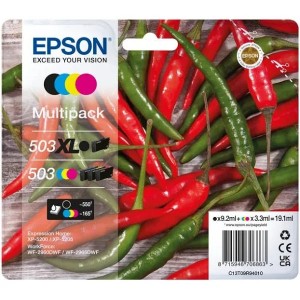 Pack Epson 503 / 503xl Original PARA LA IMPRESORA Epson WorkForce WF-2960DWF