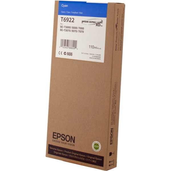 Epson T6922 Ciano Original - Tinta C13t692200 (110 Ml.) Epson T6922 Ciano Original - Tinta C13t692200 (110 Ml.)