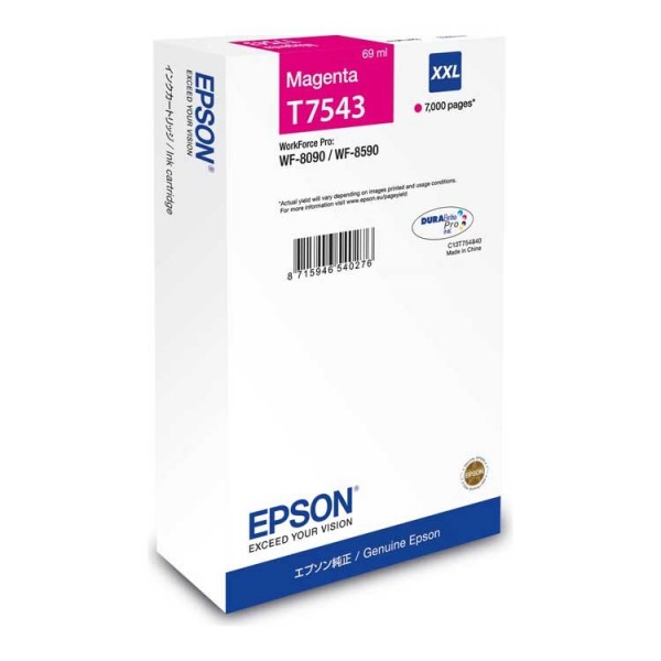 Epson T7543 Magenta Original - Tinta C13t754340 (7.000 Pág.) Epson T7543 Magenta Original - Tinta C13t754340 (7.000 Pág.)