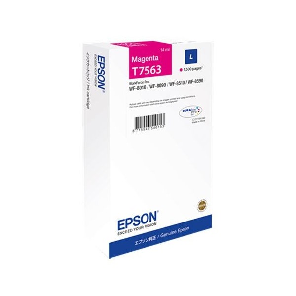 Epson T7563 Magenta Original - Tinta C13t756340 (1.500 Pág.) Epson T7563 Magenta Original - Tinta C13t756340 (1.500 Pág.)