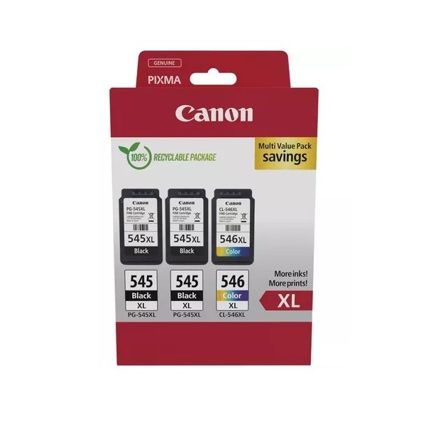 Pack Original Canon 2 Uds. Pg545xl + 1 Ud. Cl546xl - 8286b013 Pack Original Canon 2 Uds. Pg545xl + 1 Ud. Cl546xl - 8286b013