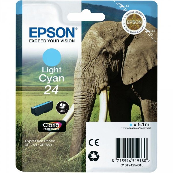 Epson T2425 ciano claro, tinteiro original (C13T24254010) Epson T2425 ciano claro, tinteiro original (C13T24254010)