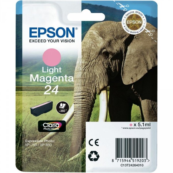 Epson T2426 magenta claro, tinteiro original (C13T24264010) Epson T2426 magenta claro, tinteiro original (C13T24264010)