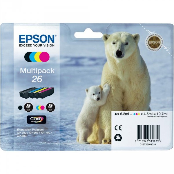 Epson T2616 preto / tricolor, tinteiro original (C13T26164010) Epson T2616 preto / tricolor, tinteiro original (C13T26164010)
