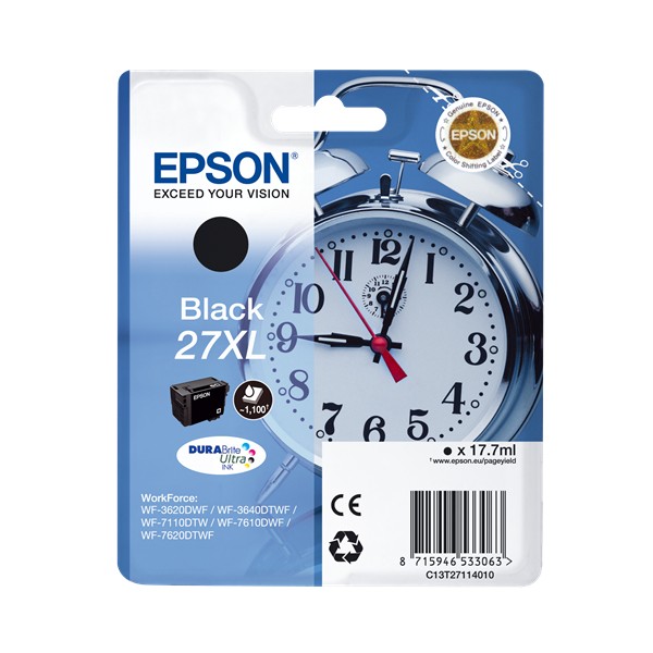 Epson 27XL Preto. T2701 Tinteiro original Epson 27XL Preto. T2701 Tinteiro original